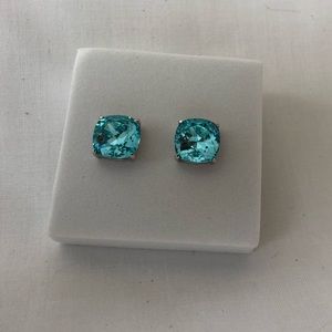 Origami Owl earrings in teal color
